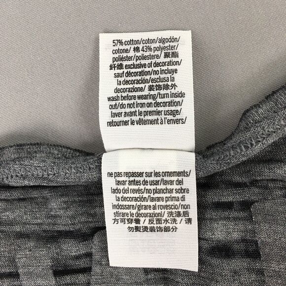 Victoria's Secret PINK Logo Cotton Blend Short Sleeve Top Sheer Grey Size S - Picture 14 of 14